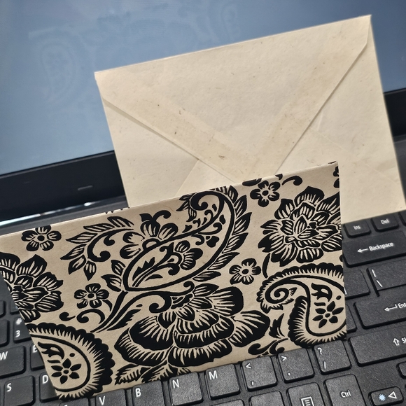 Handcrafted in Nepal Blank Paisley Note Cards Set 5 New in Package L👀K Vintage - Picture 8 of 13